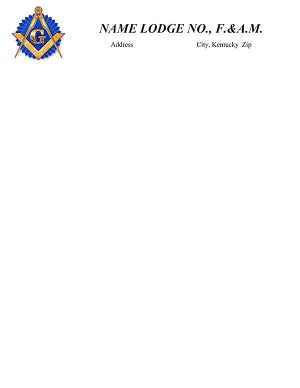 Lodge Letterhead  (per 25) image 0