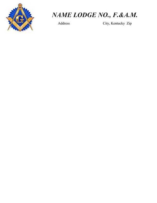 Lodge Letterhead  (per 25) image 0