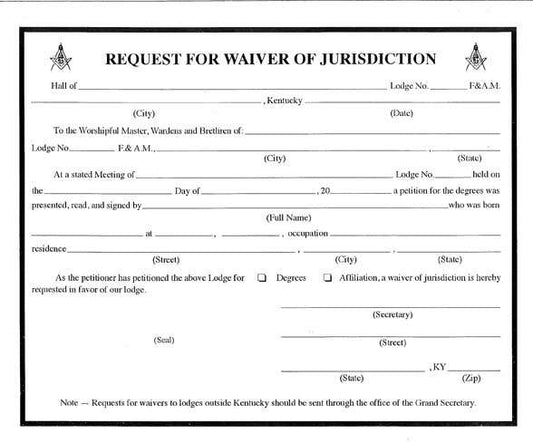 Request for Waiver of Jurisdiction image 0